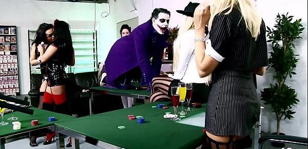  The Joker Porn Parody Group Sex with 4 perfect Teen Girls